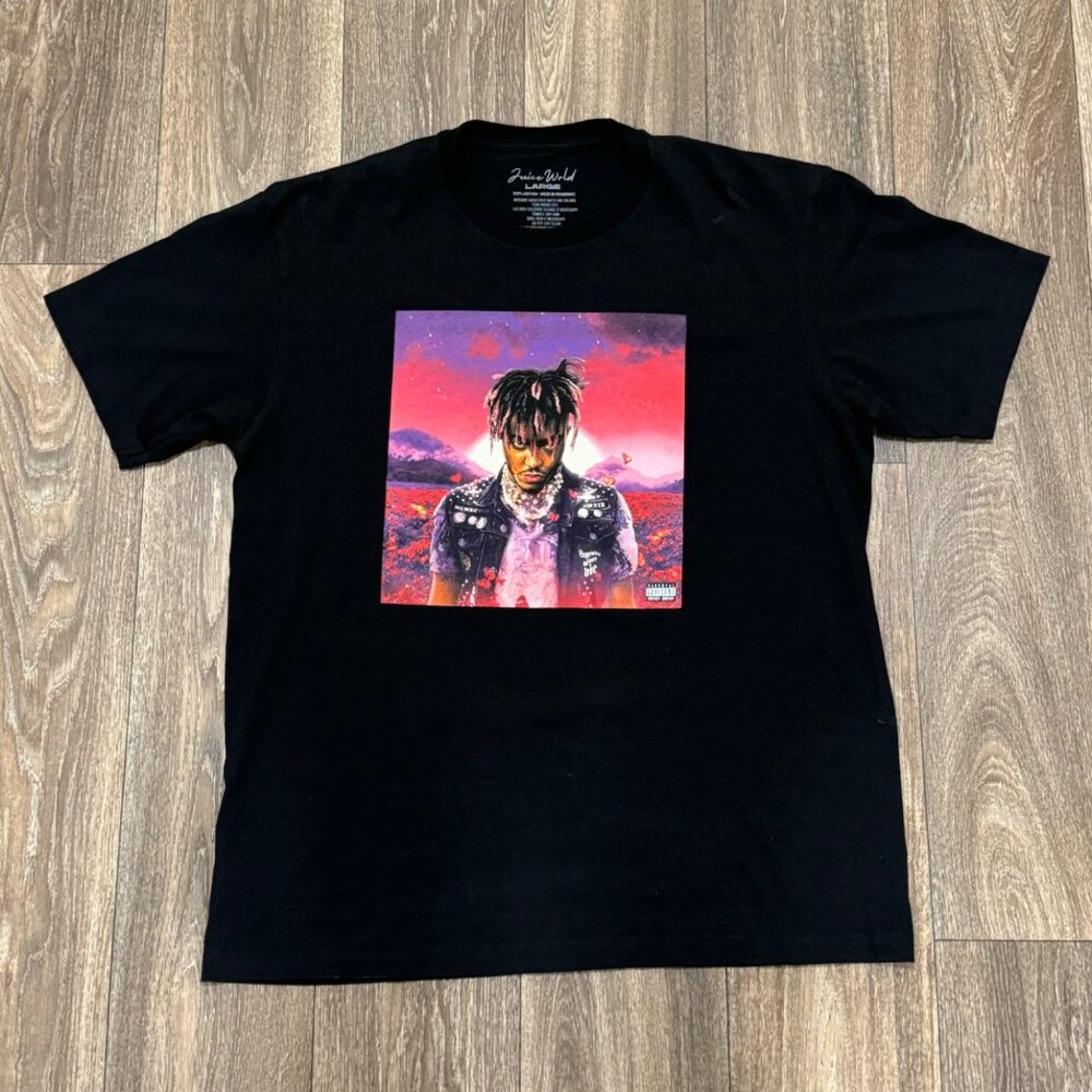 Juice Wrld Legends Never Die Shirt Men's Large Black Hip Hop Rap Tee